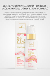 Güneş Kremi SPF50+ 100 ML | Gülsuyu ile  Zenginleştirilmiş - Winter & Summer Sun Shield - UVA & UVB