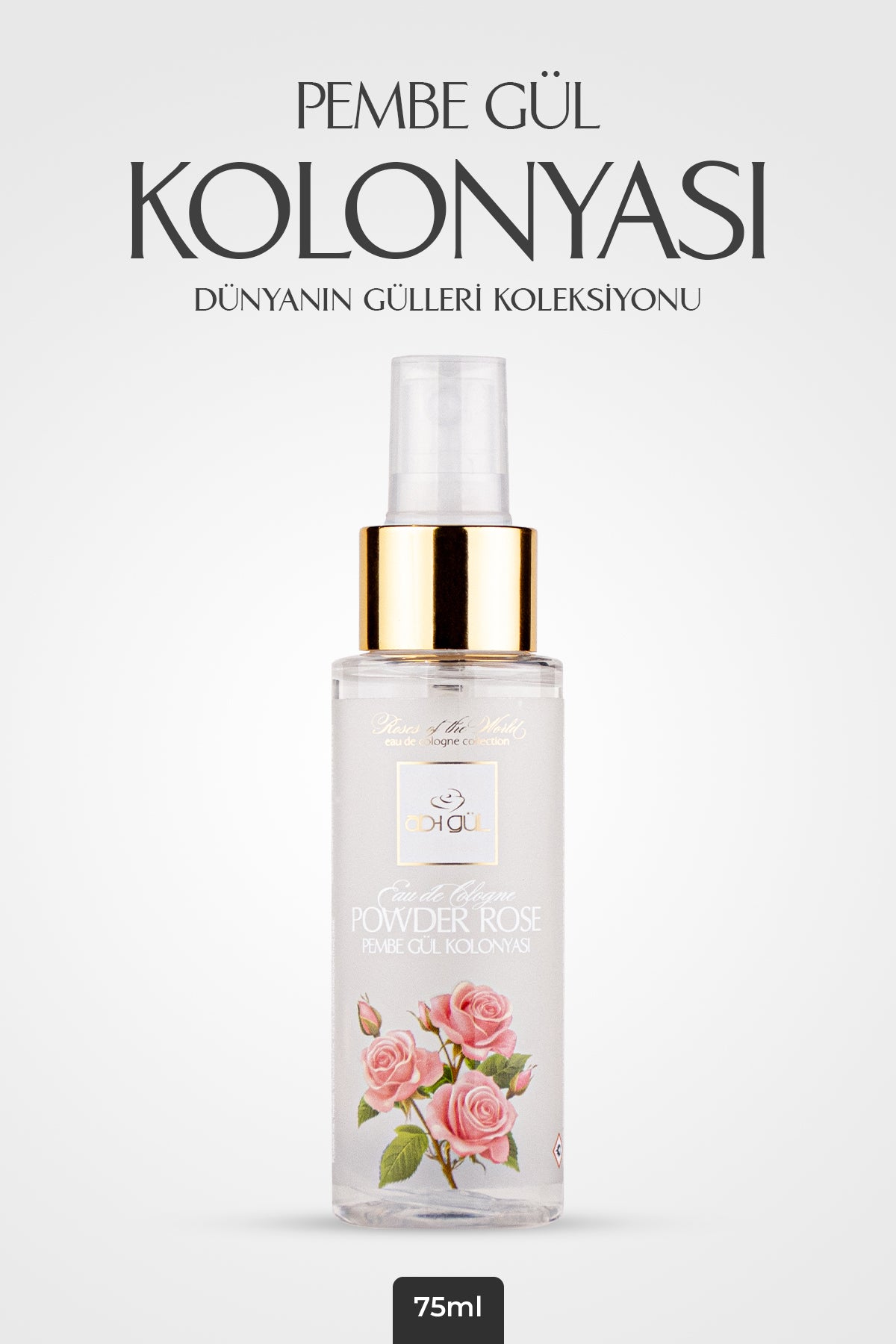 Pembe Gül Kolonyası 75 ML Sprey | Powder Rose Eau De Cologne - World of Roses