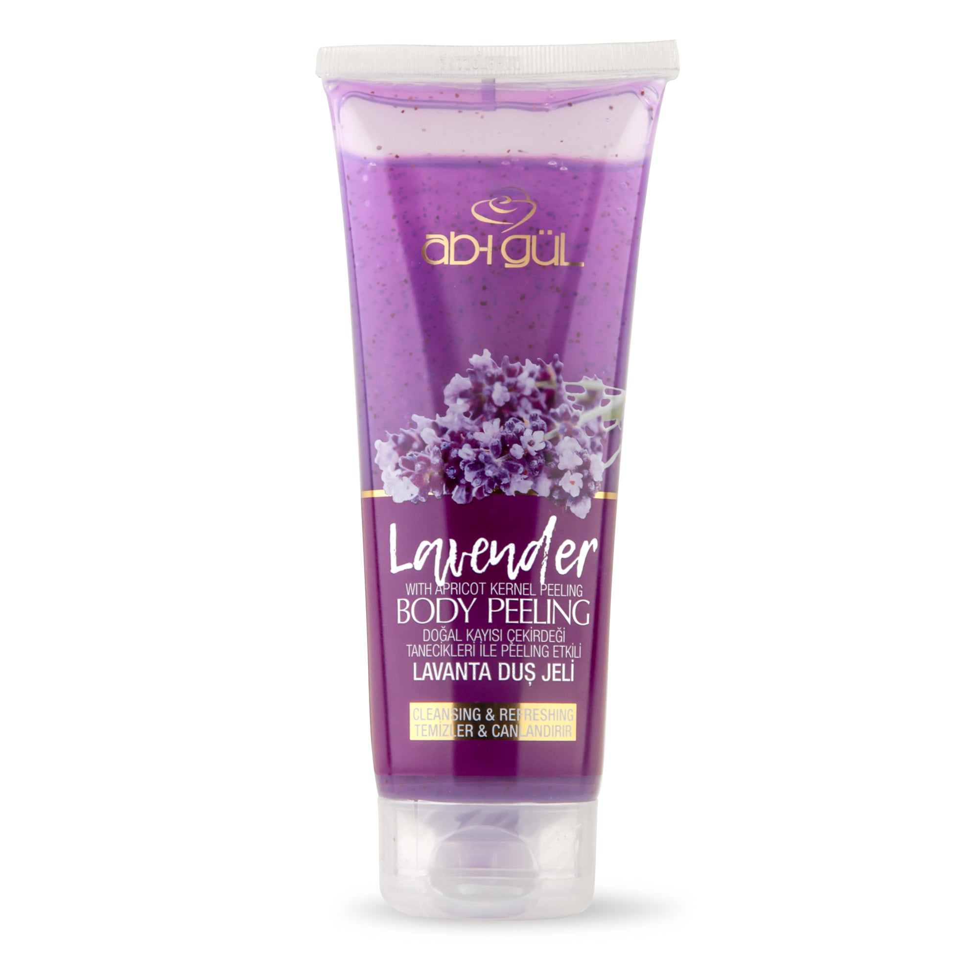 Body Peeling Lavender Shower Gel 250 ML | Peeling Effect with Natural Apricot Kernel Grains