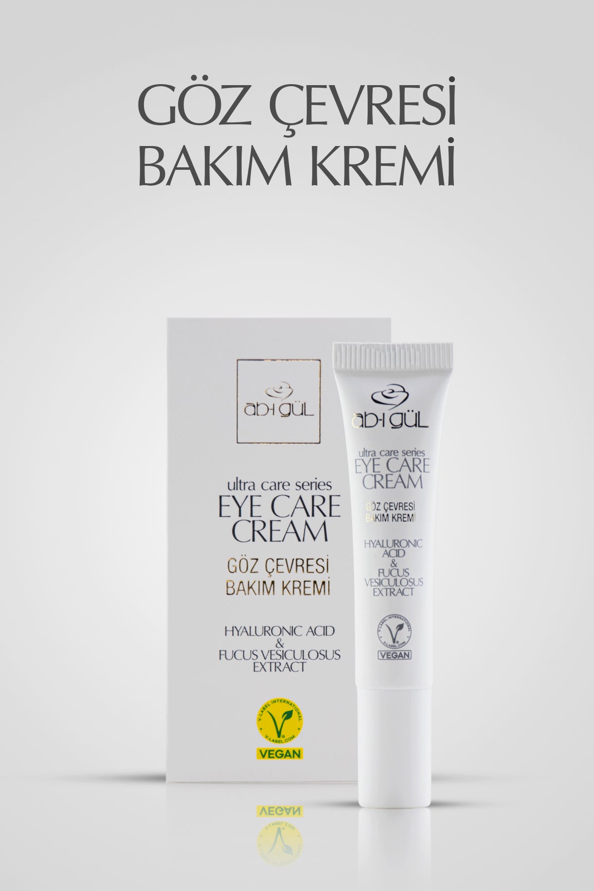 AB-I GÜL GÖZ ÇEVRESİ BAKIM KREMİ 15ml | Hyalüronik Asit ve Deniz Yosunu Özlü Nemlendirici Göz Altı Kremi, Vegan