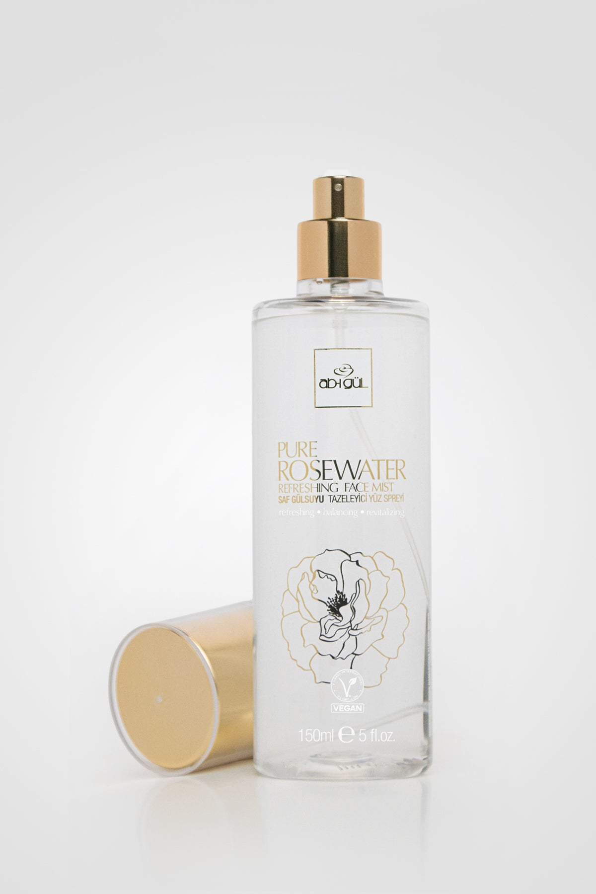 Saf Gülsuyu 150ml | Tazeleyici, Dengeleyici ve Canlandırıcı Yüz Spreyi | Vegan
